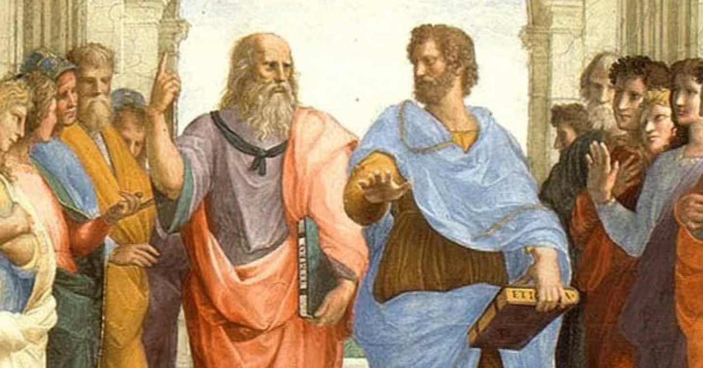 Platon et Aristote –  Le haut et le bas.