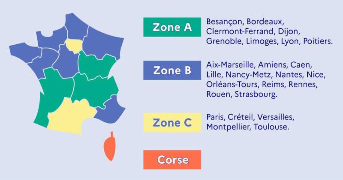 En France, la fin des trois zones scolaires ?